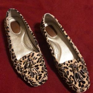 Sperry Top Sider Leopard Calf Hair Tassel loafer